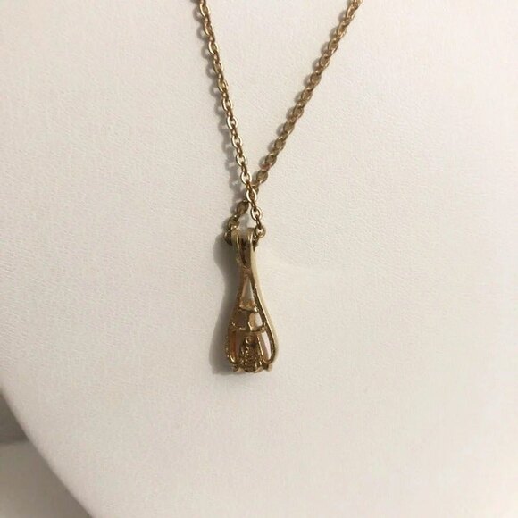 Vintage Avon Fire Glow Opal Teardrop Necklace c. 1977 - Picture 4 of 7